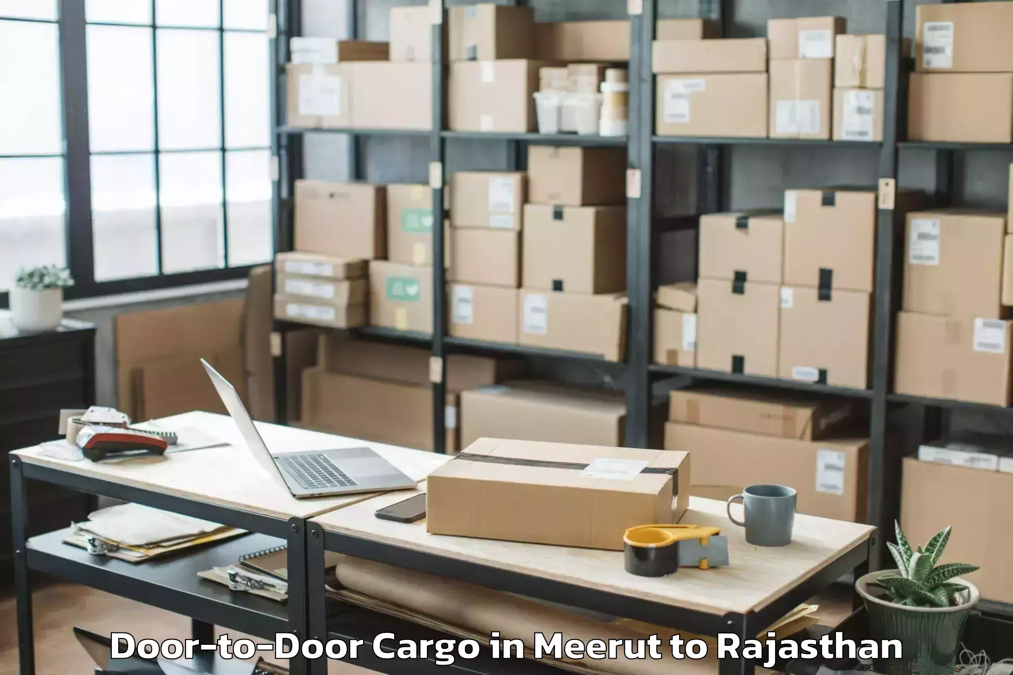 Top Meerut to Janardan Rai Nagar Rajasthan V Door To Door Cargo Available